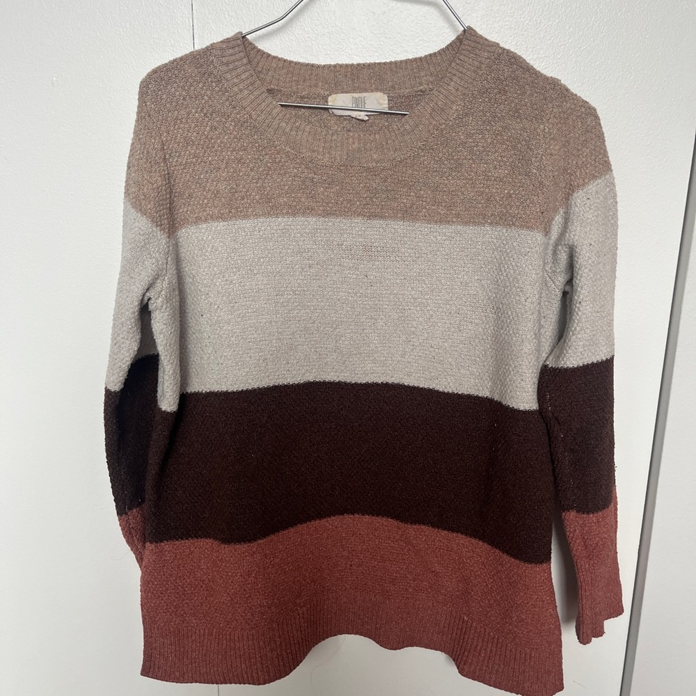 Pinque Colorblock Crew Neck Sweater